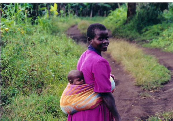 fort portal - kid on back