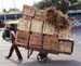 Delhi - cart of boxes