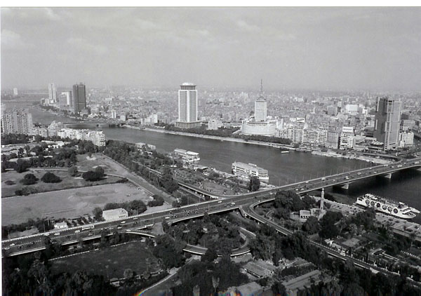 Cairo - tower view BW