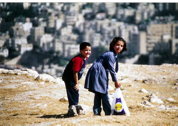 Amman - Citadel kids by surprise