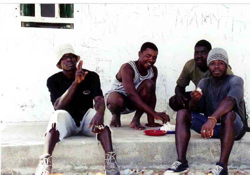 4 chowing amigos on Prison Island - Zanzibar